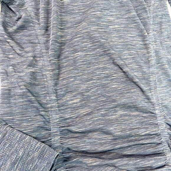 Athleta Shirt Womens XL Fastest Track Space Dye Ruched Stretchy Top Thumbholes - Picture 2 of 11